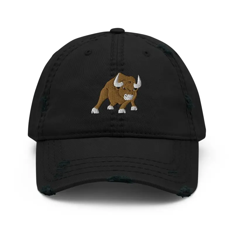 A cap with a bull